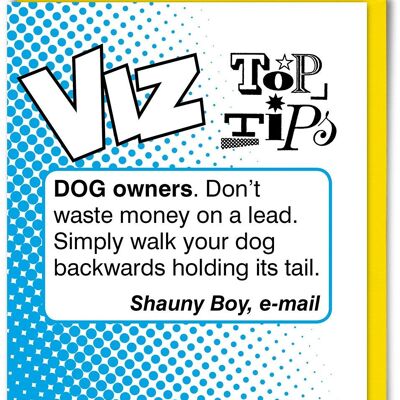 Tarjeta de cumpleaños divertida: los mejores consejos de Viz para dueños de perros