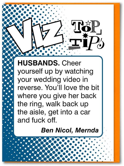 Funny Birthday Card - Husbands Viz Top Tips