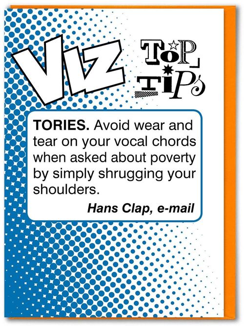 Funny Birthday Card - Tories Viz Top Tips