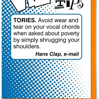 Funny Birthday Card - Tories Viz Top Tips