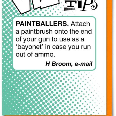 Funny Birthday Card - Paintballers Viz Top Tips