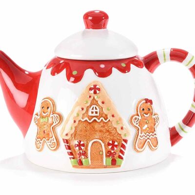 Lebkuchenmann-Teekannen aus Keramik aus der Kollektion „Biscuits“.