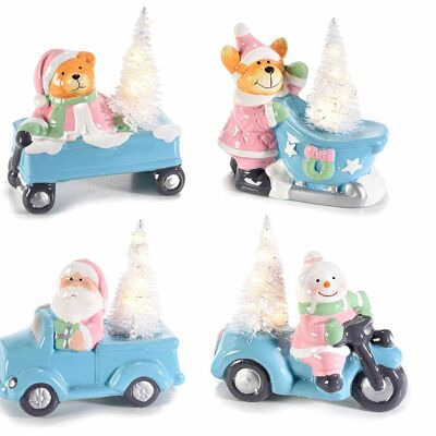 Decorazioni natalizie in ceramica con luci