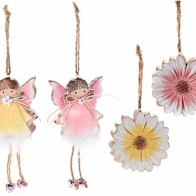 Colorful ceramic decorations to hang