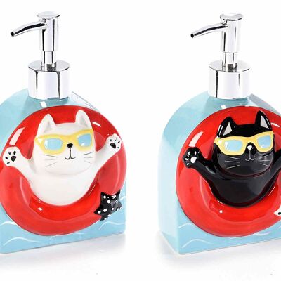 Distributeur de savon chat en céramique design 14zero3