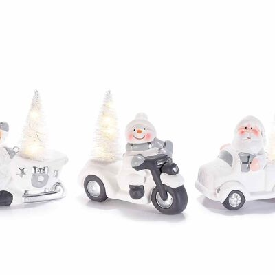 Ceramic Christmas decorations with LED light Christmas tree