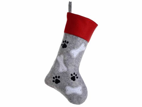 Calze natalizie portadoni in panno "I migliori amici" stampa zampa cane gatto