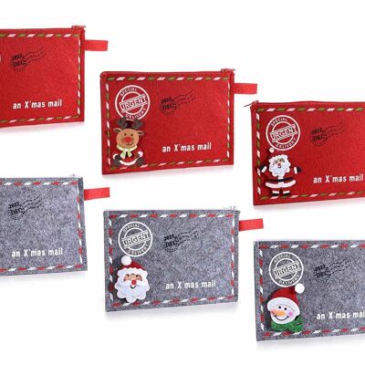 "Letter to Santa Claus" cloth letter envelopes with zip closure