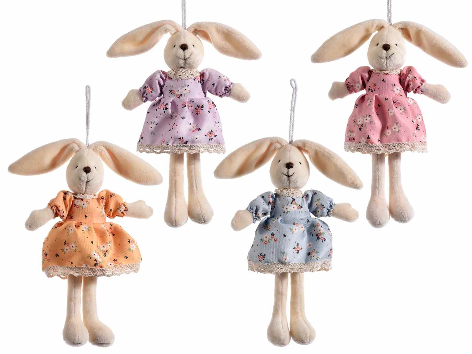 Coniglietti portadolci gambelunghe in peluche da appendere