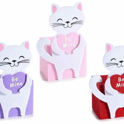 Cloth containers with cat in love 14zero3