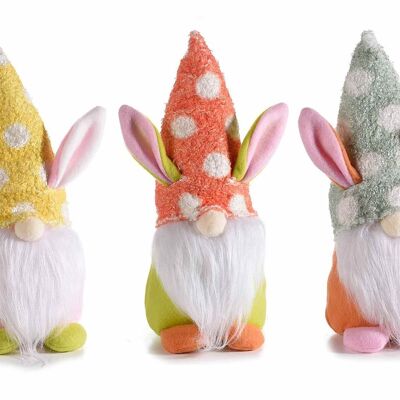 Enanos del bosque de Pascua de tela con orejas de conejo