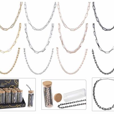 Collares de cadena en tubo de vidrio y diseño expositor firmado 14zero3