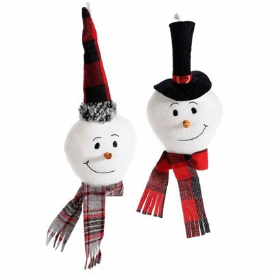 Pupazzi di neve decori da appendere in panno