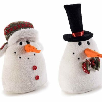 Decorative Christmas snowmen made of soft cloth