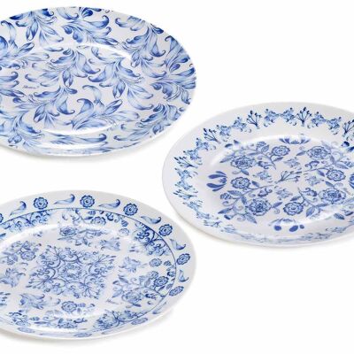 Porcelain plates decorated "Blue porcelain"14zero3