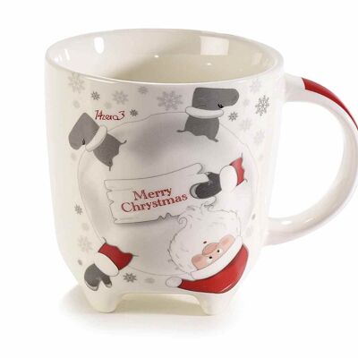 Porcelain Christmas mugs with 14zero3 print