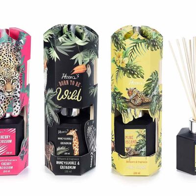 Air fresheners/diffusers 100 ml with stick in Wild Jungle design gift box 14zero3