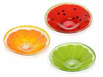 Tasses / bols / bols en verre design fruits d'été