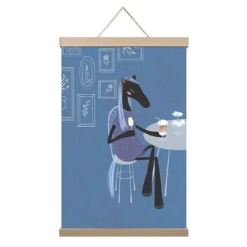 Dark Horse et tasse de Frappuccino 12"x17" - Impressions sur toile, décoration murale 2