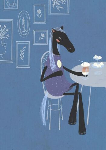 Dark Horse et tasse de Frappuccino 12"x17" - Impressions sur toile, décoration murale 3