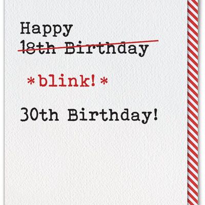 Lustige Karte zum 30. Geburtstag – Blink