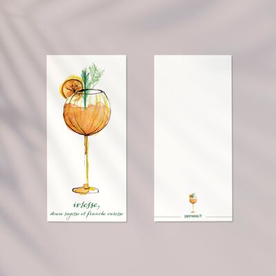 Betrunkene Cocktailkarte