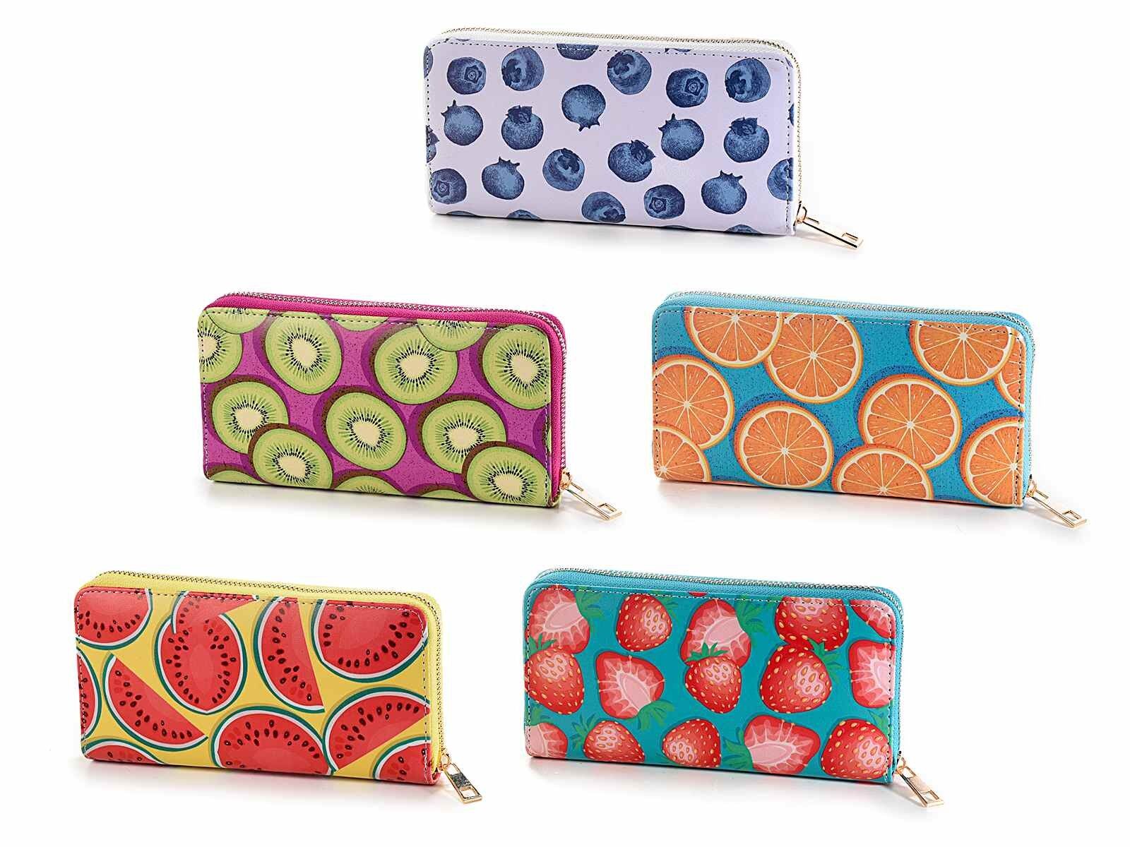 Portafoglio da donna in similpelle design 14zero3 Bit Fruit con cerniera