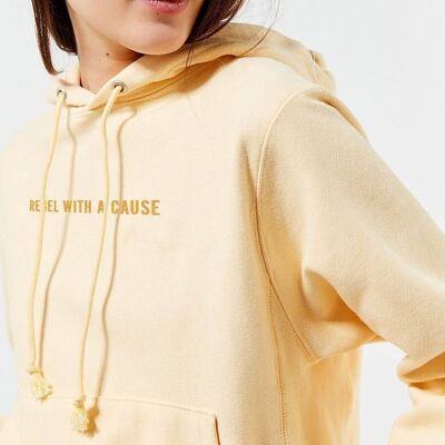 Hoodie "Rebel with a cause"__S / Giallo