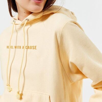 Hoodie "Rebel with a cause"__M / Giallo