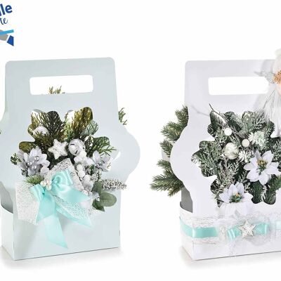 Cestini porta fiori scrivibili a forma di fiocco di neve in carta semi idrorepellente - design 14zero3