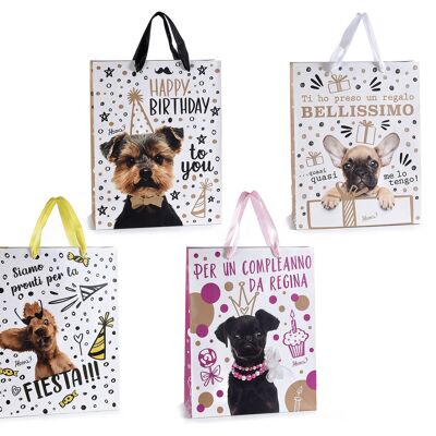 Grands sacs cadeaux/sacs en papier avec imprimé 14zero3 Happy Birthday.