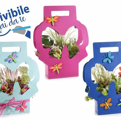 Cestas para flores con forma de lazo hechas a mano en papel para escribir semirrepelente al agua