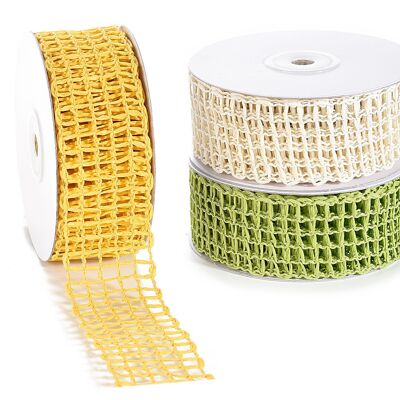 Nastri a rete in carta colorata con anima modellabile in tre colori