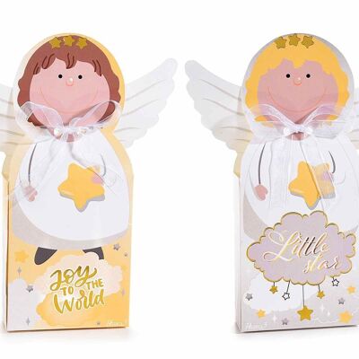 Cajas de papel "Jolie" con angelito con alas y lazo 14zero3