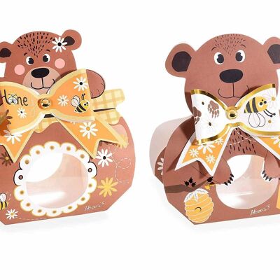 Scatole a bauletto orsetto in carta "Birba Bear" 14zero3 con finestra