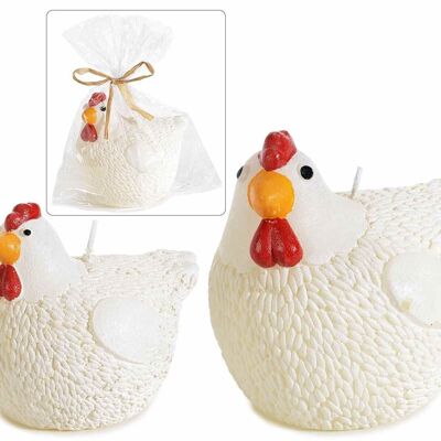 Individually packaged chicken candles in a set of two