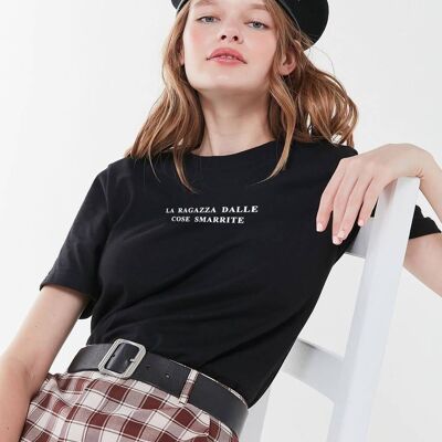 T-Shirt "Girl From The Things Lost"__S / Nero