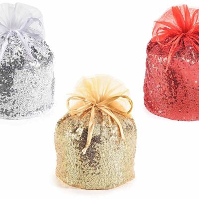 Panettone bags with sequins and organza edge