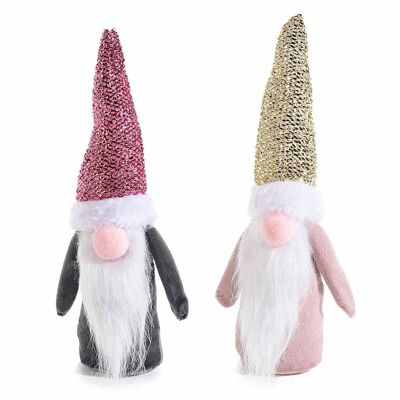 Decorative fabric Santa Claus with lamé hat