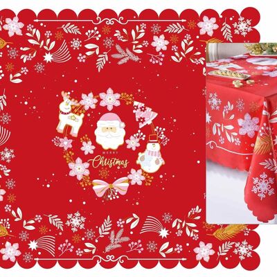 Fleckenabweisende rechteckige Weihnachtstischdecken im Design Joy Christmas 14zero3