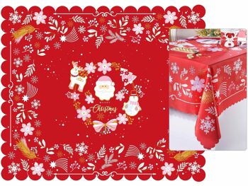 Nappes de Noël rectangulaires antitaches design Joy Christmas 14zero3