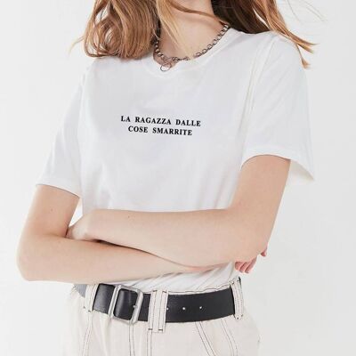 T-Shirt "Girl From The Things Lost"__L / Bianco