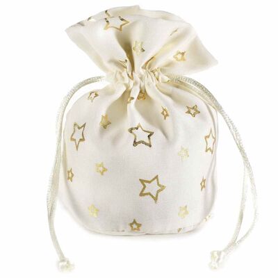 Fabric bags with golden star print