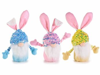 Gnomes en bonbons avec des chapeaux à paillettes et de longues oreilles