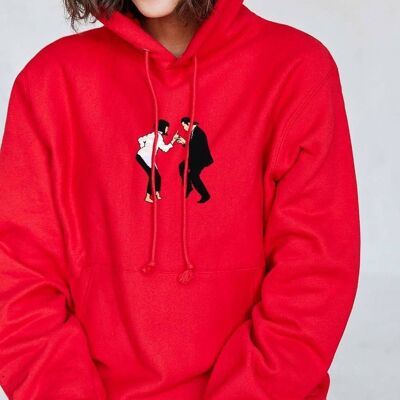 Hoodie "Pulp Fiction"__M / Rosso