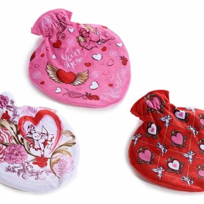 Heart shaped hot water bottles with soft lining design 14zero3