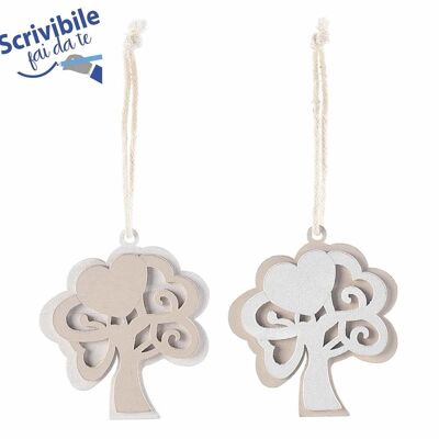 Hanging favor decorations with Tree of Life in scented wood