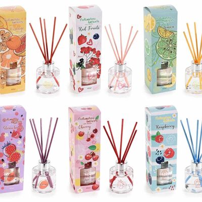 40ml room diffusers with stick and gift box with fruit prints