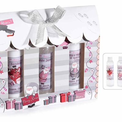 Packs/cajas regalo con alegre diseño de Papá Noel 14zero3 con 3 productos para el cuidado corporal - Producto no testado en animales