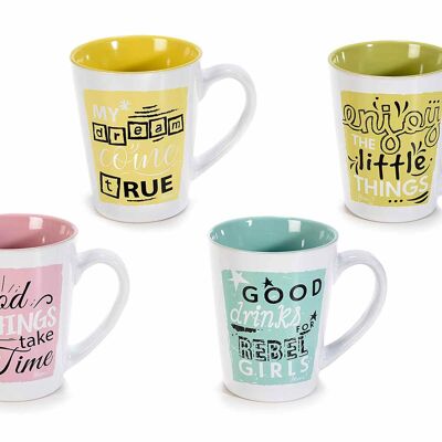Tasses en céramique colorées avec inscription Parole_Parole_Parole 14zero3